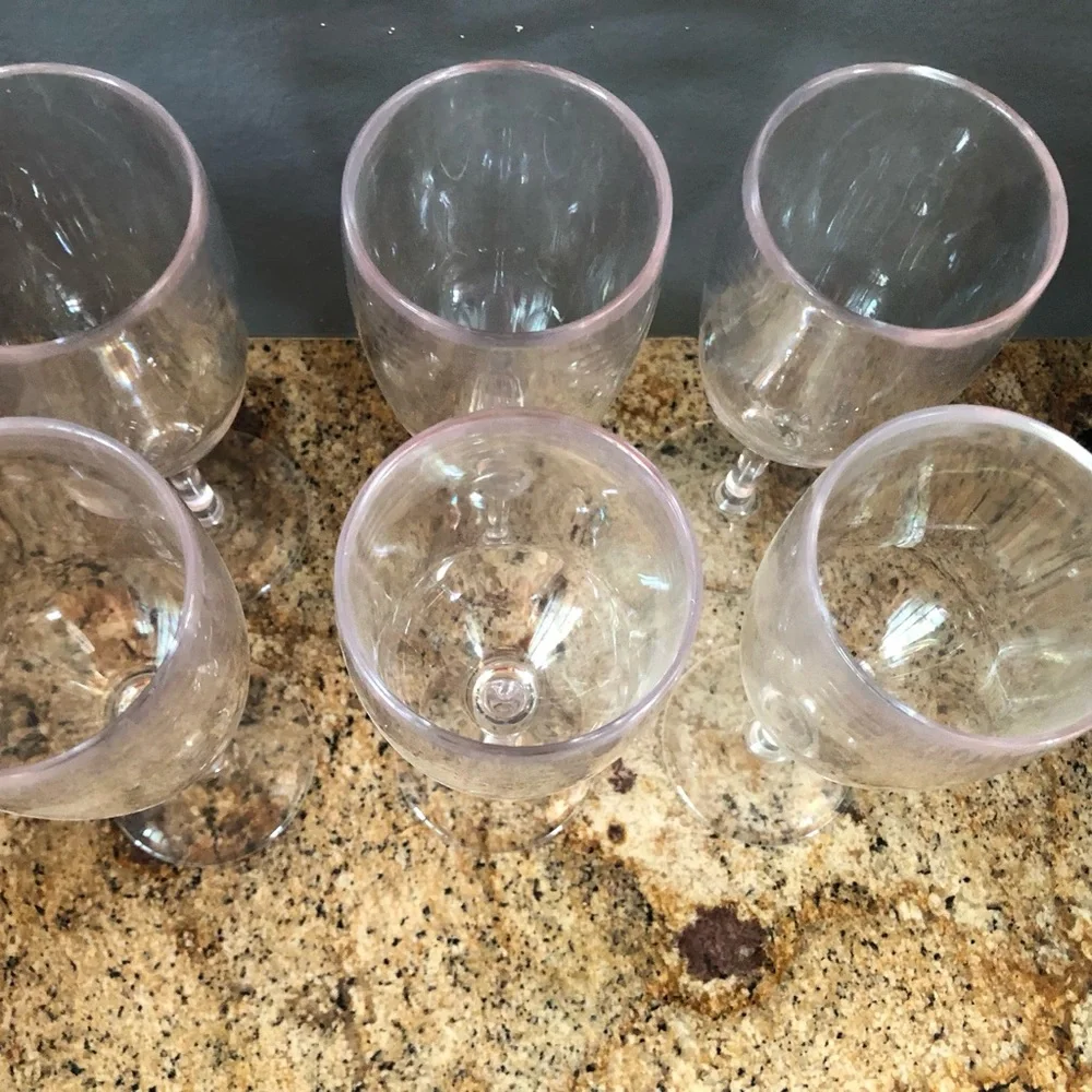 Williams Sonoma NWOT set of 6 acrylic wine glasses